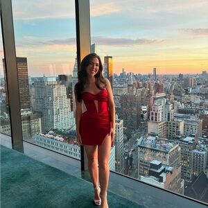 Sherri Hill Bold Red Mini Dress